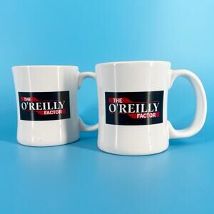 90s The O’Reilly Factor coffee mugs set of 2 1990s vintage